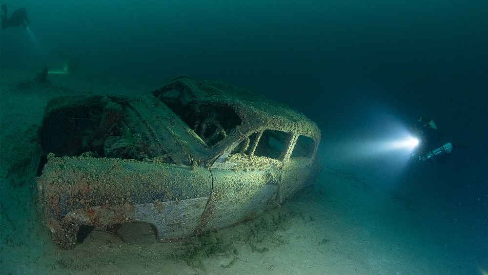 relitti auto Fiat 1400 malcesine macchine sommerse