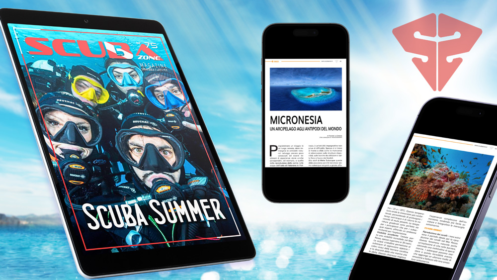 ScubaZone 75 evidenza estate subacquea