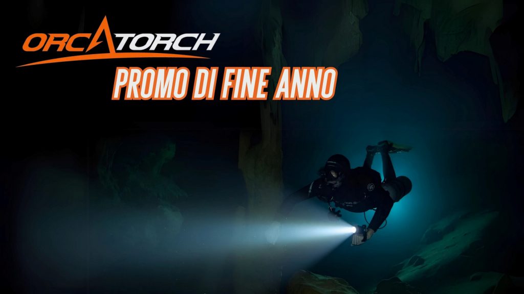 promo orcatorch fine anno luci fotografia subacquea
