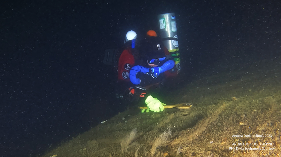 esploratore subacqueo doria relitto