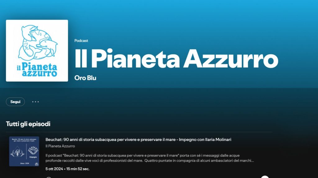 podcast il pianeta azzurro dedicati al mare e alla subacquea